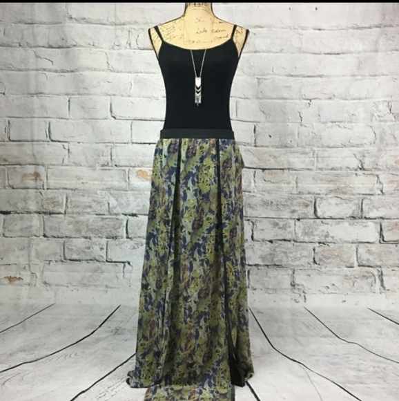 HOUSE OF HARLOW 1960 MAXI‎ SKIRT OIL PRINT - Picture 2 of 5